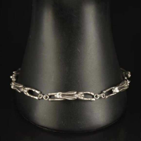 GORGEOUS SS Silver Jumping Rabbit Bracelet - M - 8.75" - A Unique Great Gift! - Picture 3 of 4